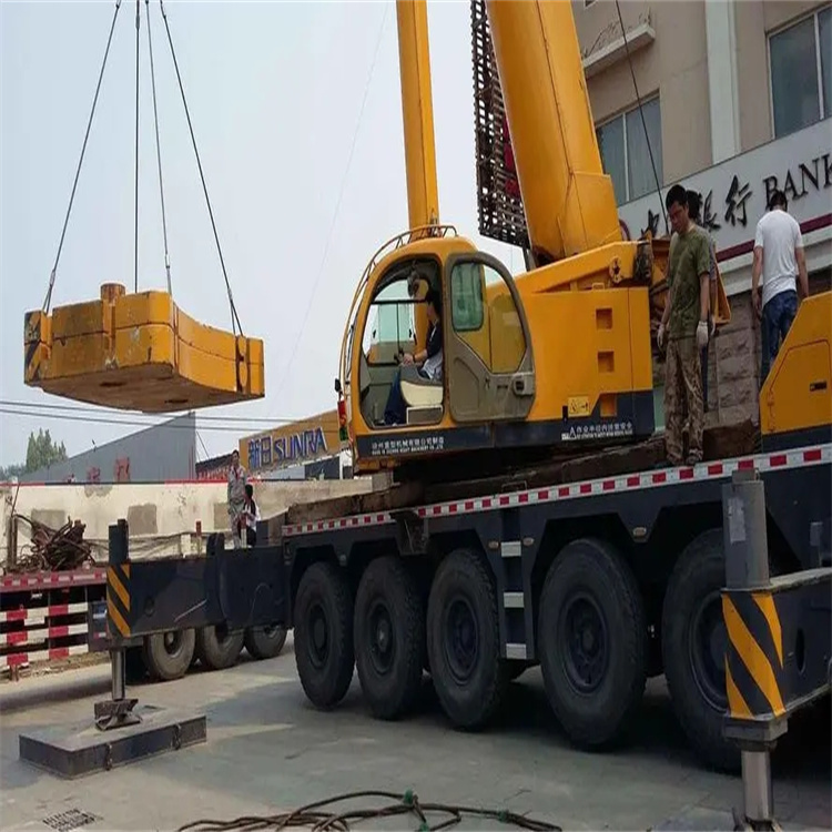 新乡当地吊车出租|机器吊装|75吨|工厂搬迁服务